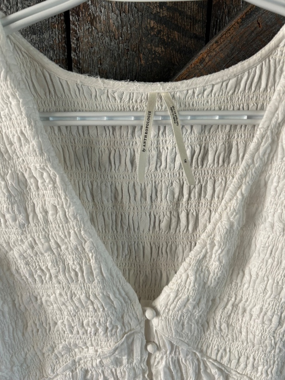 Women's Anthropologie White Flowy Sleeveless Dress - Picture 4 of 4